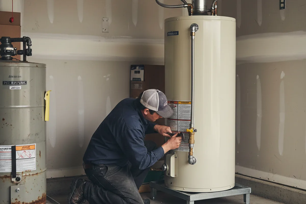 Water heater and shutoff valve replacement in Poway