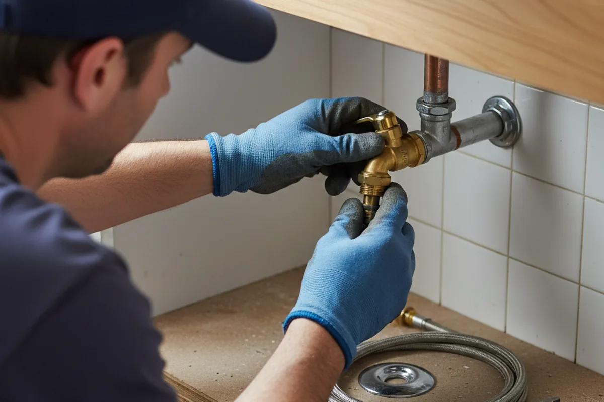 Shutoff valve and fitting work during Faucet and Fixture Repair in Poway